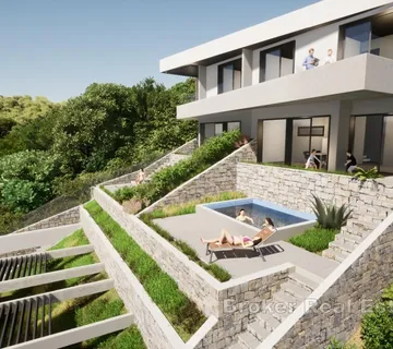 Dvoetažni apartman u novogradnji u drugom redu od mora - Korčula