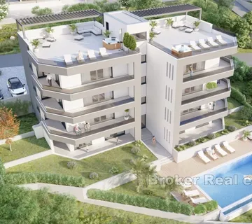 Apartmani u izgradnji s bazenom i pogledom na more - Žedno, Trogir