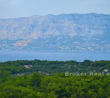 Poljoprivedno zemljište s pogledom na more - Brač, Brač