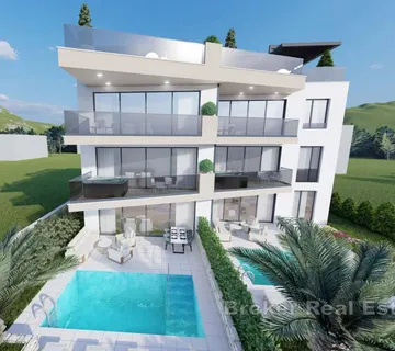 Trosoban stan u novogradnji s pogledom na more - Sukošan