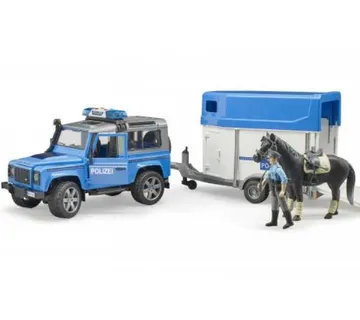 Bruder Policijsko vozilo Land Rover Defender sa Policajcem i prikolico - cover