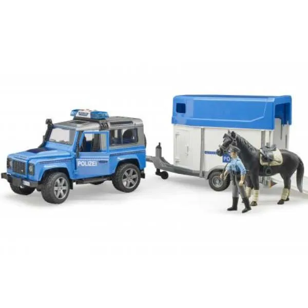 Bruder Policijsko vozilo Land Rover Defender sa Policajcem i prikolico - cover
