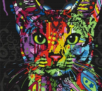 Slikanje po brojevima 50×40 Abyssinian cat sa drvenim okvirom - cover