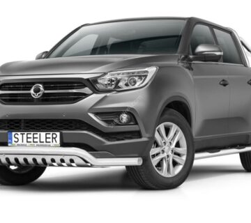 Bull bar - Steeler - NISKI GRILL - CROM- SSANGYONG MUSSO 2018-2021 - cover