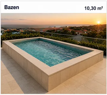 Hrvatska, Zadar, Pag, Povljana, 3-soban stan 200m2 Novogradnja, krovna terasa s bazenom i vanjskom kuhinjom
