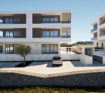 Hrvatska, Zadar, Vinjerac – Dvosoban apartman, zapadna lođa i zalazak sunca, 450 m do plaže, novogradnja, C4 - cover