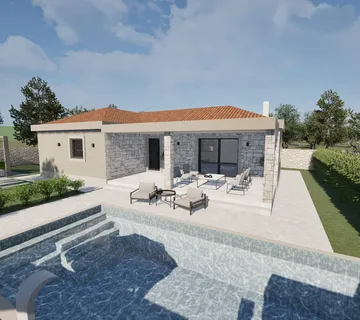 Hrvatska, Zadar, Turanj – građevinsko zemljište, privatni kompleks bungalova s bazenom, do 618 m² - cover