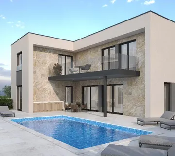 Istra, Peroj, Građevinsko zemljište 620 m2 sa projektom, pogled na More i na Brijune - Vodnjan