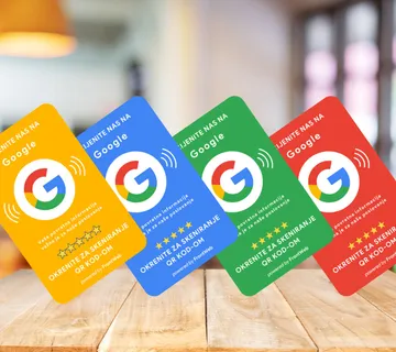 PERSONALIZIRANA Google NFC Review kartica za recenzije - cover