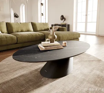 Klub stolić Edge 140x80cm, Materijal: Keramika Laminam Noir Desir - cover