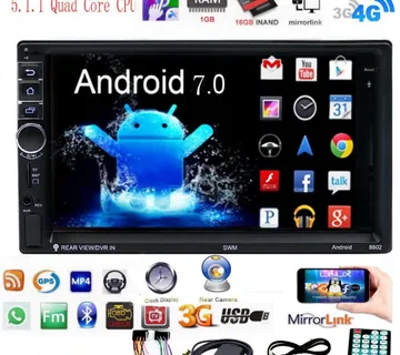 GPS NAVIGACIJA ANDROID multimedija 2din radio PARKING KAMERA - cover