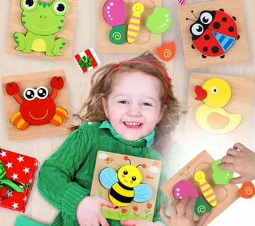 Drvene puzzle za najmlađe - više modela na izbor - cover