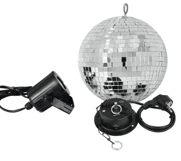 EUROLITE Mirror ball Set 20cm with LED spot - cover