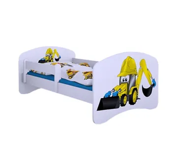 Drveni dječji krevet Happy bager bez ladice – 140*70 - cover