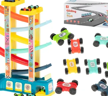 Višekatna auto staza za djecu s 8 automobila - cover