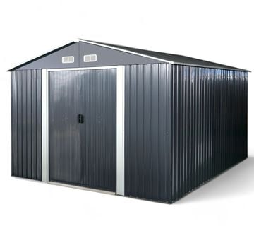 Vrtna metalna kućica 11 m² – 3,67 m x 3,01 m - ANTRACIT - cover