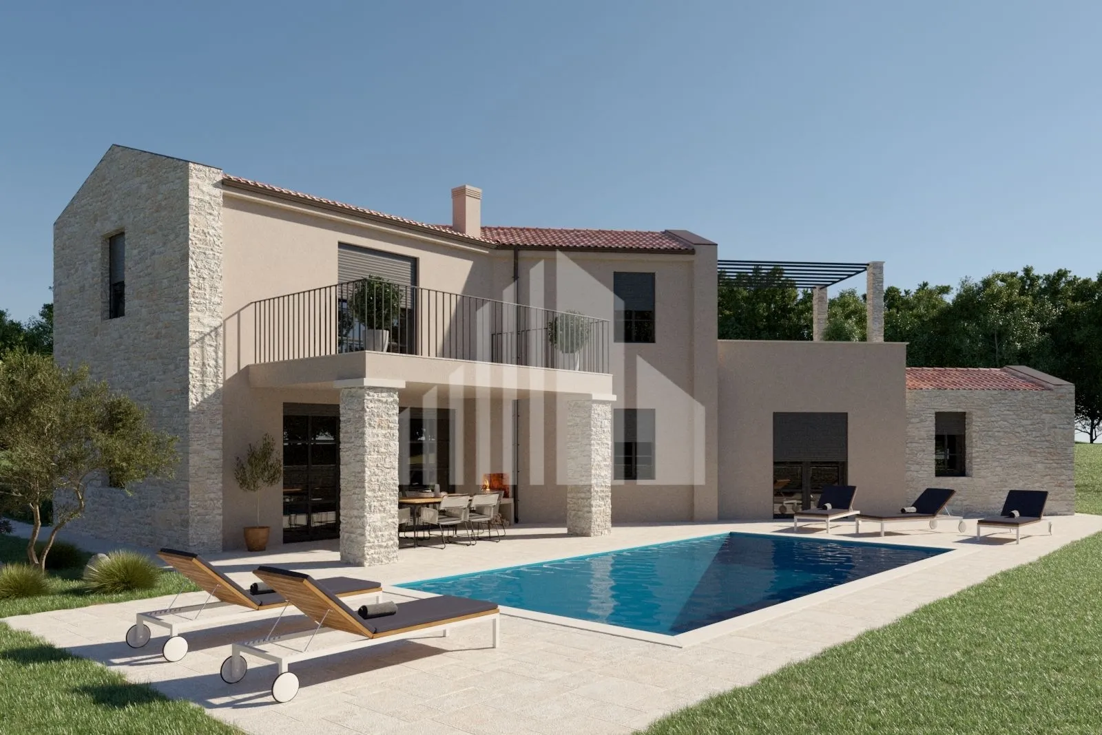 Kuća Poreč - okolica, novogradnja, DB+3SS, 3VPM, mediteranski stil - cover