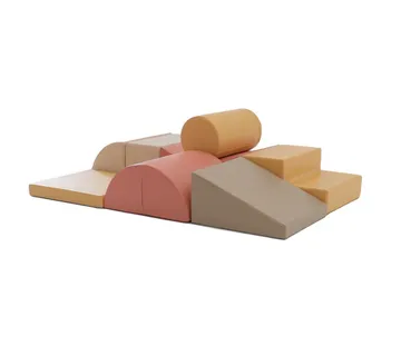 Soft Play 8 Foam Block Set - Pastel Pink Adventurer - cover