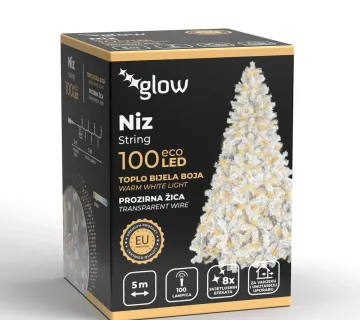 100 LED Božićne lampice – Toplo bijela boja - cover