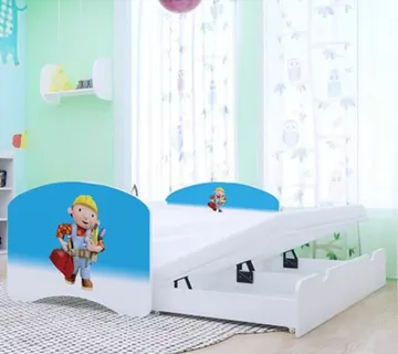 Drveni dječji krevet Happy Bob s dodatnim ležajem – 200*90 - cover