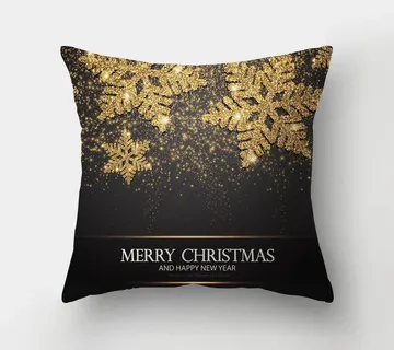 Merry Christmas crna jastučnica 45x45cm - cover