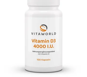 Vitamin D3 kapsule 4000 I.U., Vita World, 100 kom. - cover