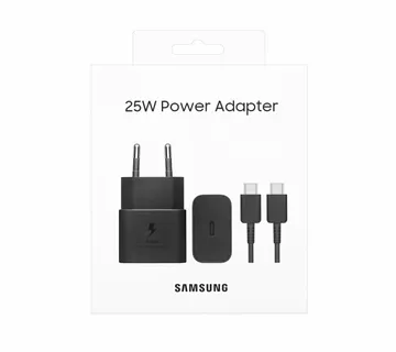 Samsung brzi kućni punjač 25W+USB Type-C kabel,crn - cover