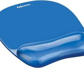Podloga za miš s gel odmorištem za dlan Fellowes Crystal plava - cover