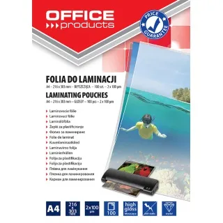 Folija za plastificiranje A4 100mic 100/1 sjajna Office products - cover