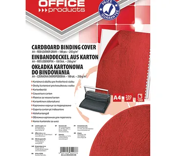 Korice za spiralni uvez reljefni karton A4 250gr 100/1 crvene - cover