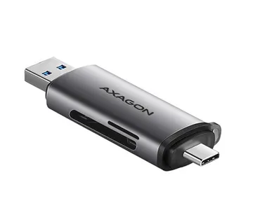 AXAGON CRE-SAC External USB 3.2 Gen1 Type-C+Type-A 2-slot SD/microSD - cover