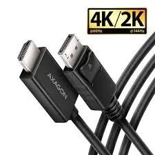 CC DisplayPort M-> HDMI 2.0 4K @60Hz, 1,8m, RVD-HI20C2, AXA - cover