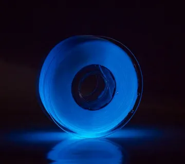 PLA filament 1.75 mm, 1 kg, glow blue - cover