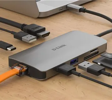 USB HUB D-link type-C HDMI Ethernet Card reader PD 8-in-1 - cover