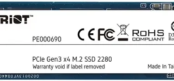 Patriot SSD P300 R1600/W600, 128GB, M.2 NVMe - cover