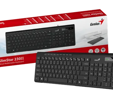 Tipkovnica GENIUS SlimStar 230 Black II USB Multimedia - cover