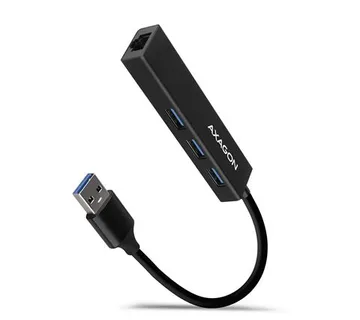 USB HUB AXAGON HMA-CR3A 3x USB-A + Gigabit LAN, 20cm - cover