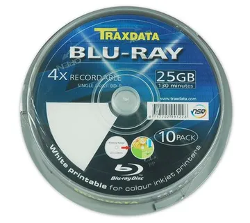 TRAXDATA OPTIČKI MEDIJ BLU RAY 25GB 4X PRINTABLE CAKE 10 - cover