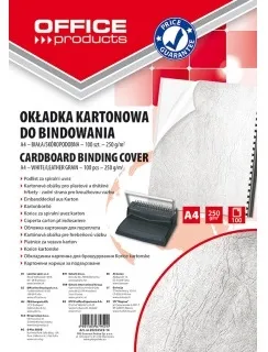 Korice za spiralni uvez reljefni karton A4 250gr 100/1 bijele - cover