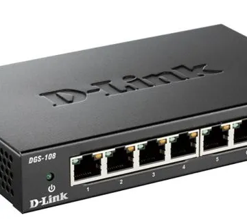 Mrežni switch 10/100/1000Mbps  8 portni D-LINK DGS-108/E metal case - cover