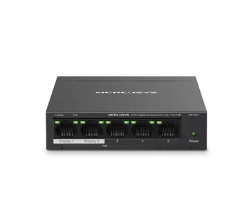 Switch Mercusys MS105GP 5-port, 4× Gigabit PoE+, 1× Gigabit Non-Po - Karlovac