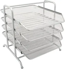 Ladica za spise žičana 4/1  srebrna - cover