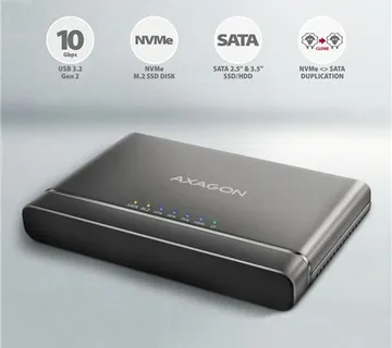 HDD DOD Dock station 2.5"/3.5" SATA M.2, ADSA-CC, AXA - cover