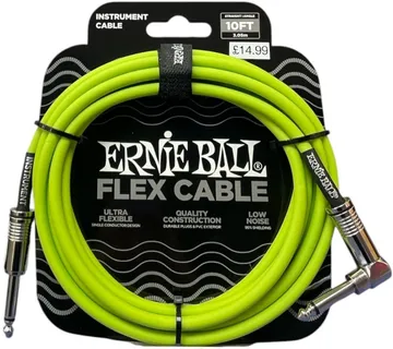 Kabel Instr. Ernie Ball 6465 Green Flex Straight/Angle, 3M - Karlovac