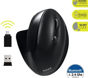 Port miš ergonomski WL/BT, punjivi, vertikalni - cover