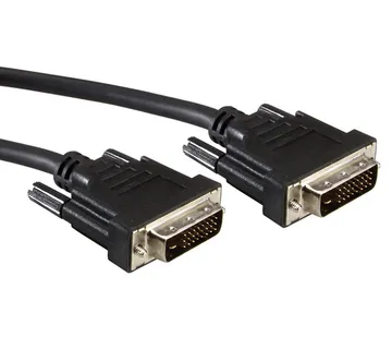 Kabel DVI-D-M<=>DVI-D-M (24+1) 2m crni ROLINE - cover