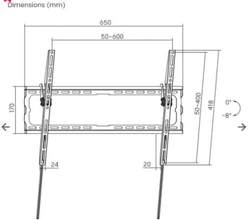 Nosač zidni SBOX PLB-3446T-2 37''-70" 35kg nagibni za LCD televizore - cover