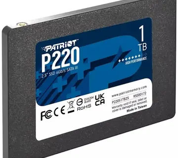 Patriot SSD P220 R550/W500, 1TB, 7mm, 2.5" - cover