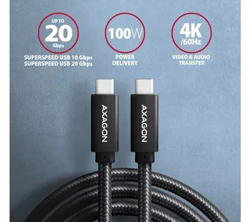 CC USB CM 3.1Gen2 <> USB CM, 1m, Crna, BUCM32-CM10AB, AXA - Karlovac