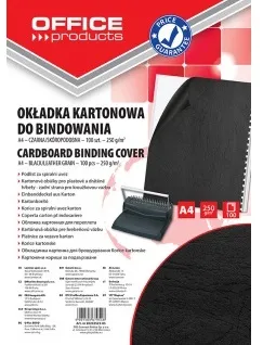 Korice za spiralni uvez reljefni karton A4 250gr 100/1 crne - cover